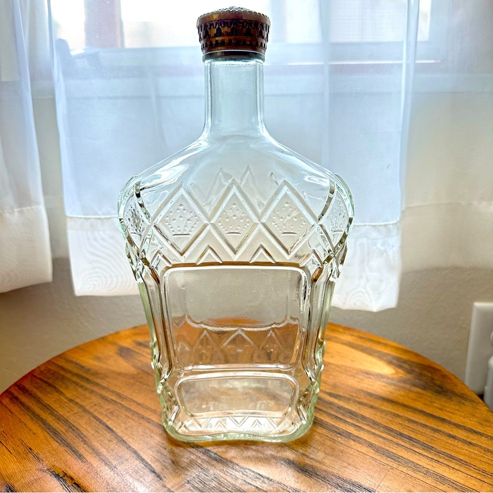 Vintage Empty Seagrams Crown Royal Bottle (Without Label)
